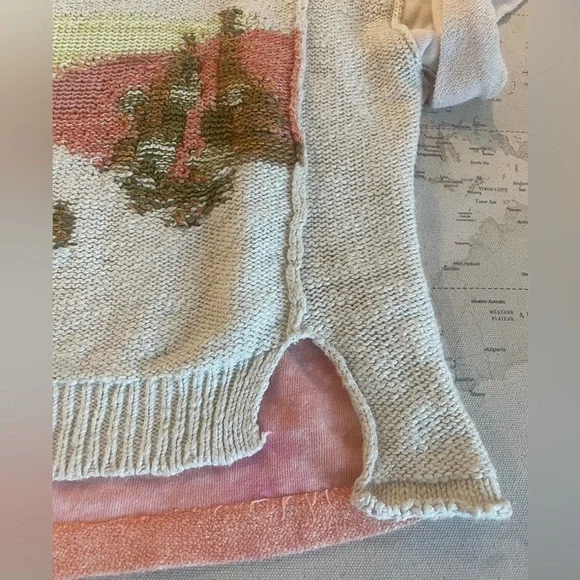 Anthropologie Pilcro Desert Intarsia Sweater Tee Size Medium - Picture 6 of 11